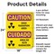 Signmission Radiation & Laser Sign, 24 in H x 18 in W, Plastic, Rectangle OS-2PACK-CR-P-1824-L-10169 - alternate 3